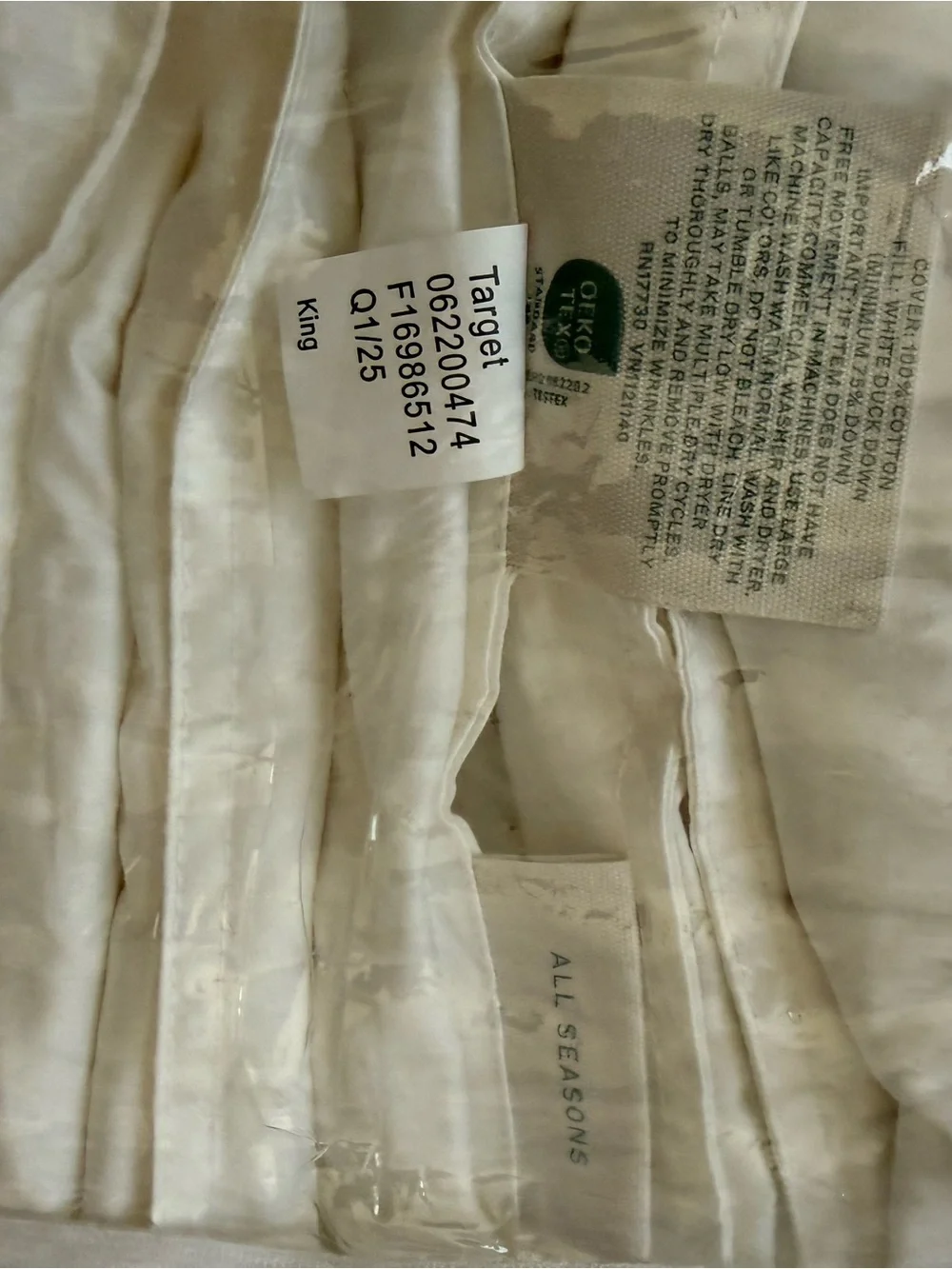 Casaluna Cream All-Season Down Comforter